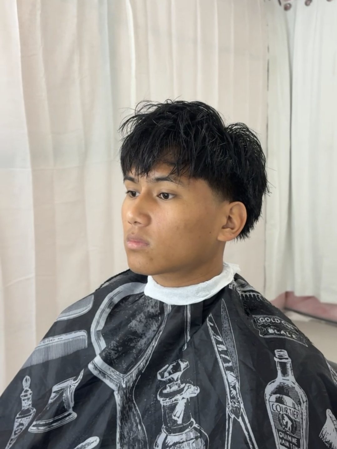 Fresh textured cut after the appointment